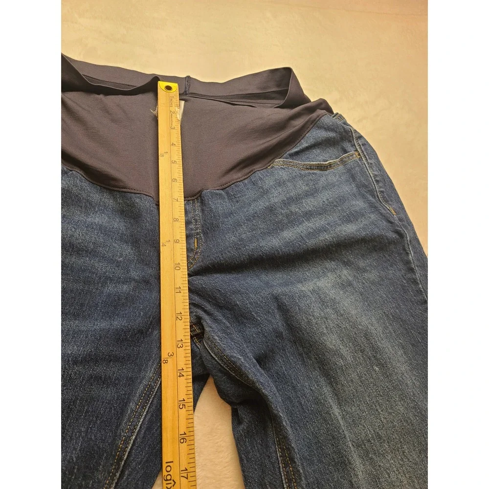 Old Navy Maternity Boyfriend Women's Jeans Blue Full Panel Denim Size 16 Pants‎
